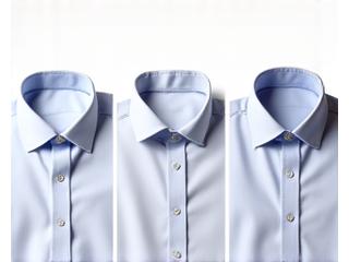 Berbagai gaya kerah kemeja – spread, point, button-down, dan cutaway – ditampilkan secara visual.