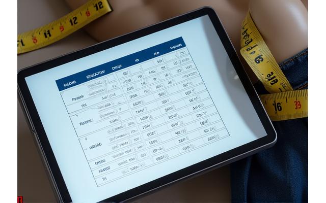 Contoh tabel ukuran komprehensif untuk pakaian pria big size