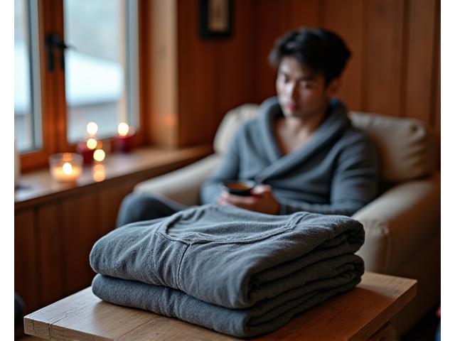 Pria mengenakan long johns, ideal untuk cuaca dingin atau sebagai lapisan.