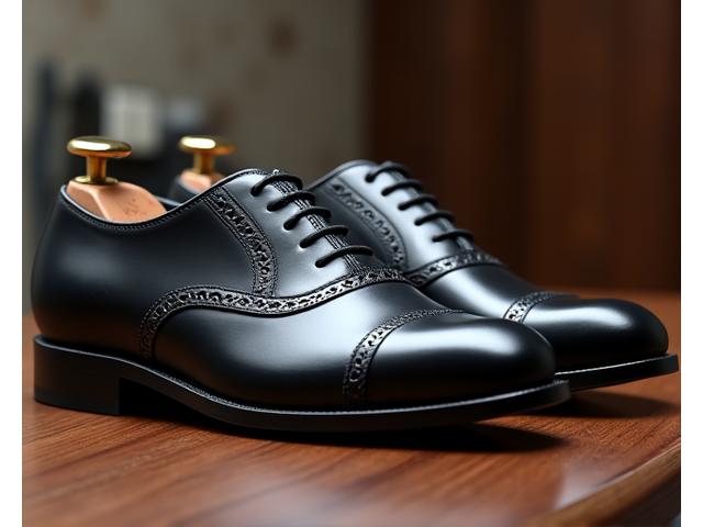 Pilihan sepatu pria, termasuk sepatu formal kulit, kasual, dan sneakers premium.
